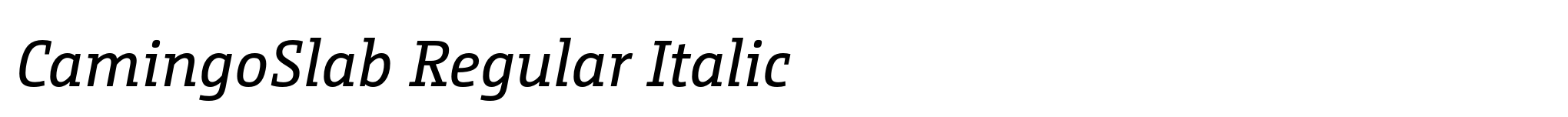 CamingoSlab Regular Italic image